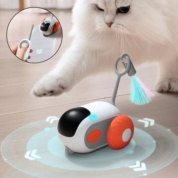 Remote Control Interactive Cat Car Toy USB Charging Chasing Automatic Self-moving